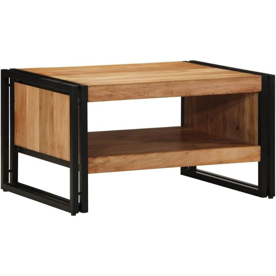 Couchtisch aus massivem Akazienholz, 70 ¡Á 50 ¡Á 38